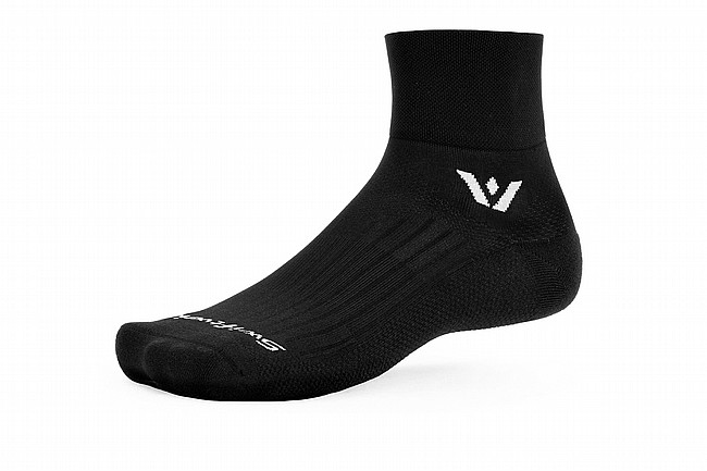 Swiftwick Aspire Quarter Crew Sock Black