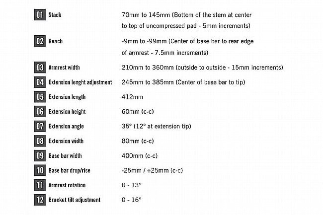 Vision TriMax Carbon Si013 Handlebar Technical Specifications