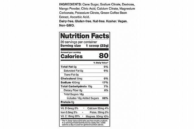 Skratch Labs Hydration Sport Drink Mix (20 Servings) Caffeinated Mango