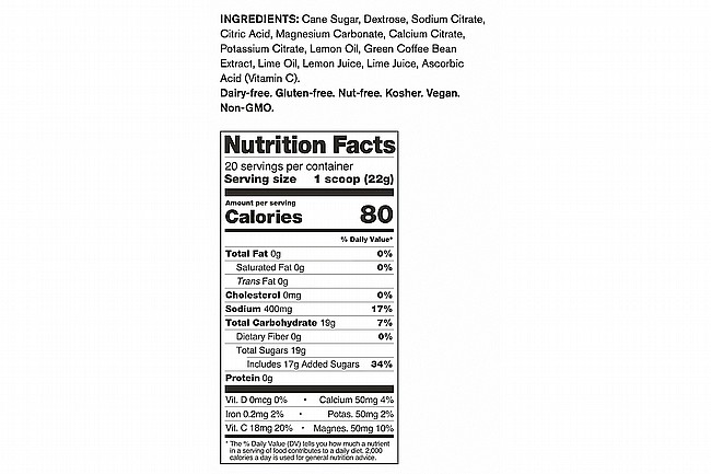 Skratch Labs Hydration Sport Drink Mix (20 Servings) Caffeinated Lemon + Lime