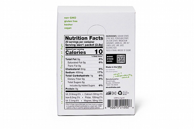 Skratch Labs Unsweetened Hydration Sport Drink Mix (20 Servings 