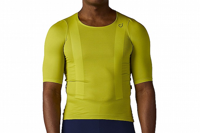 Velocio Mens LUXE Ultralight Zipperless Jersey  Bright Chartreuse