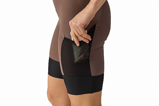 Velocio Womens Adventure Cargo Bib Shorts Plum Truffle