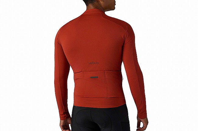 Velocio Mens Luxe Thermal Long-Sleeve Jersey Red Ochre