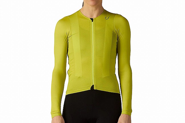 Velocio Womens Luxe Ultralight Long-Sleeve Jersey  Bright Chartreuse