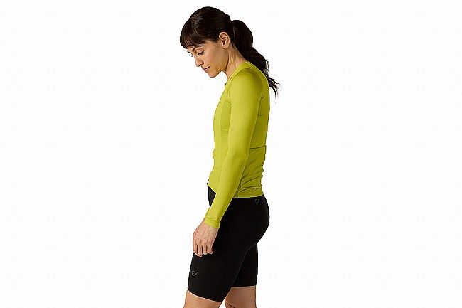 Velocio Womens Luxe Ultralight Long-Sleeve Jersey  Bright Chartreuse