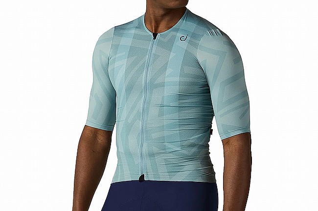 Velocio Mens LUXE Ultralight SE Short-Sleeve Jersey Lines Tourmaline