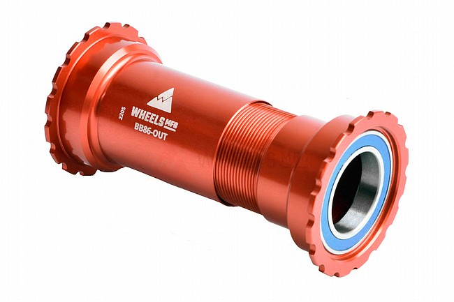 Wheels Mfg BB86/92 Outboard ABEC-3 Threaded Bottom Brackets Red - 24mm For Shimano