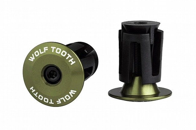 Wolf Tooth Components Alloy Bar End Plugs Olive