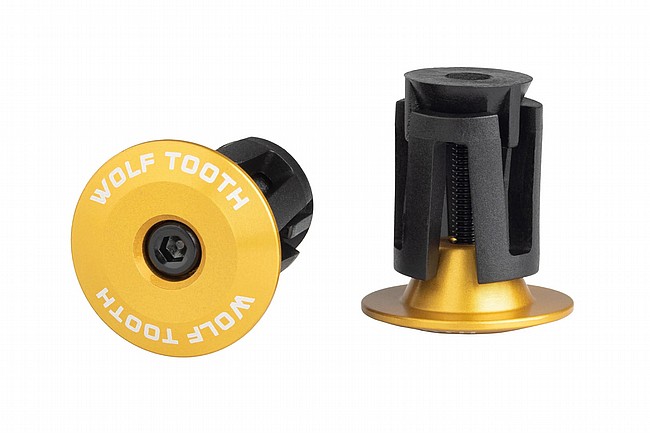 Wolf Tooth Components Alloy Bar End Plugs Gold