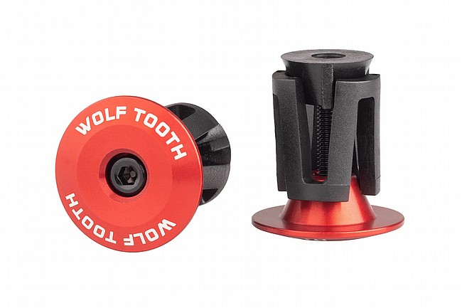 Wolf Tooth Components Alloy Bar End Plugs Red