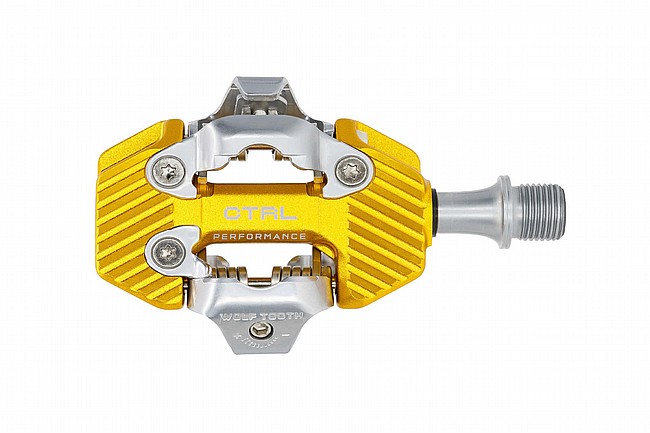 Wolf Tooth Components CTRL Performance Trail Clipless Pedals Gold