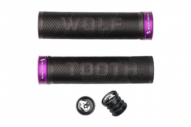 Wolf Tooth Components Echo Lock-On Grips Ultraviolet Purple