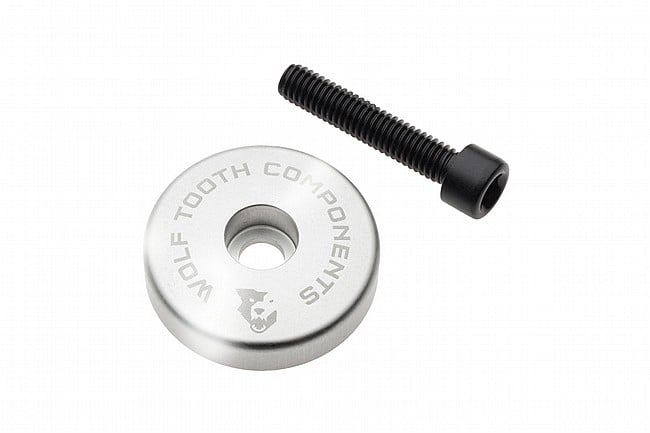 Wolf Tooth Components Ultralight Stem Cap w/ Integrated Spacer Silver