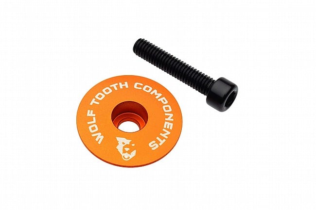 Wolf Tooth Components Ultralight Stem Cap and Bolt Orange