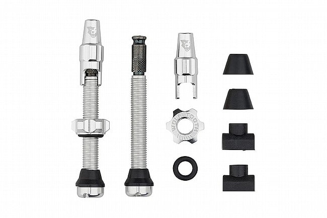 Wolf Tooth Components Clik Tubeless Valve Stems Raw Silver