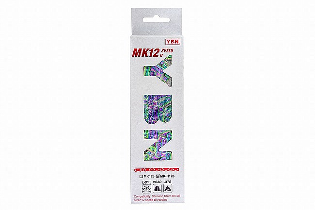 YBN MK-H12E 12-Speed Flattop MTB Chain Rainbow