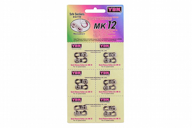 YBN MK12 12/13-Speed Flattop Master Links Silver