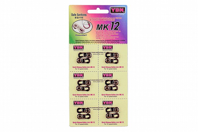 YBN MK12 12/13-Speed Flattop Master Links Black
