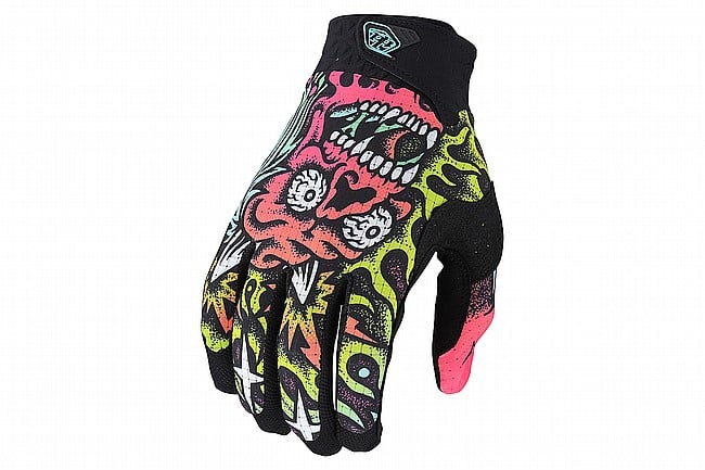 Troy Lee Designs Mens Air Glove Skull Demon Orange/Green