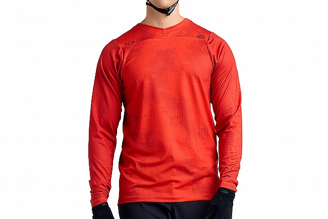 Troy Lee Designs Mens Skyline LS Chill Jersey Scattered Fire Orange