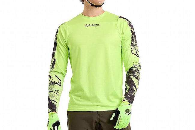 Troy Lee Designs Mens Skyline Chill LS Jersey Rockslide Glo Yellow