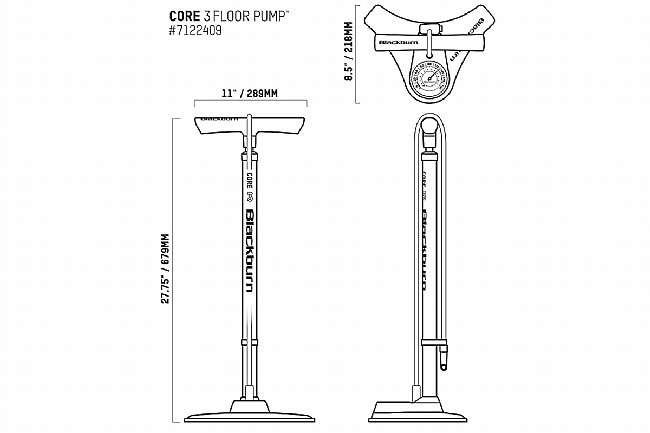 Blackburn Core 3 Floor Pump Blackburn Core 3 Floor Pump