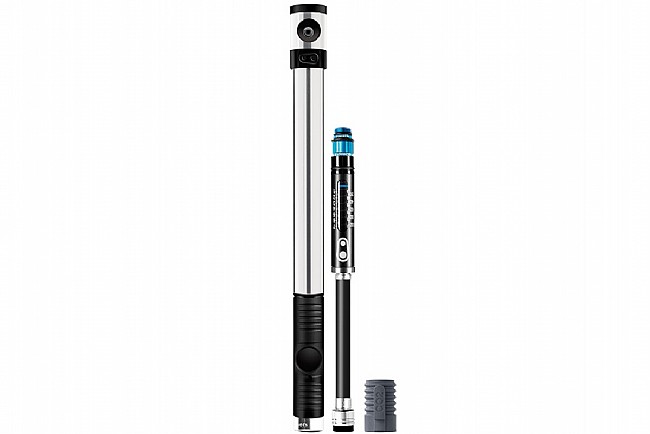Crank Bros Klic Gauge Hand Pump with CO2 High Pressure Pump with Inline Gauge and CO2 Infla