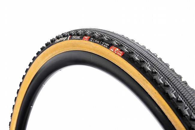 Challenge Chicane PRO Tubular Tire  Black/Tan - 700c x 33mm