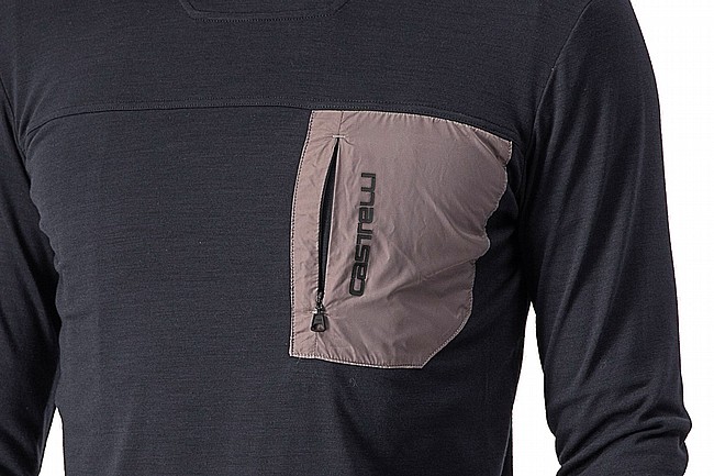 Castelli Mens Unlimited Merino Long Sleeve Light Black/Nickel Gray