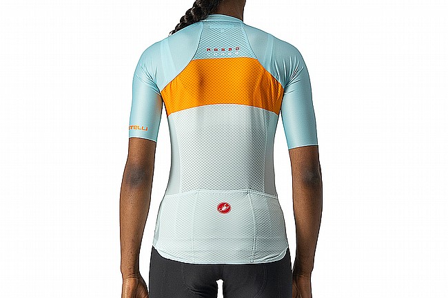 Castelli Womens Aero Pro Jersey (2022) Light Acqua/Pop Orange-Skylight