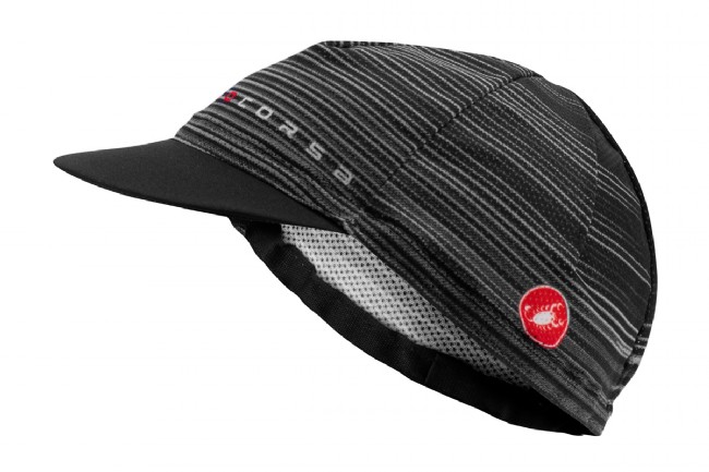 Castelli Rosso Corsa Cycling Cap Light Black