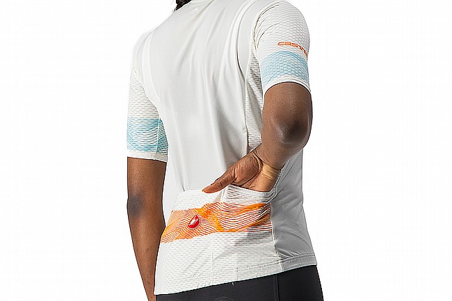 Castelli Womens Fenice Jersey Ivory/Pop Orange-Skylight