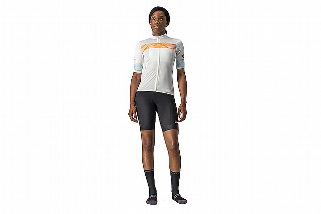 Castelli Womens Fenice Jersey Ivory/Pop Orange-Skylight