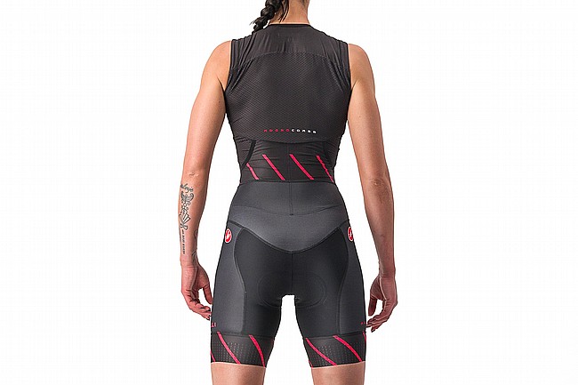 Castelli Womens Free Sanremo Tri Suit Sleeveless Black/Hibiscus
