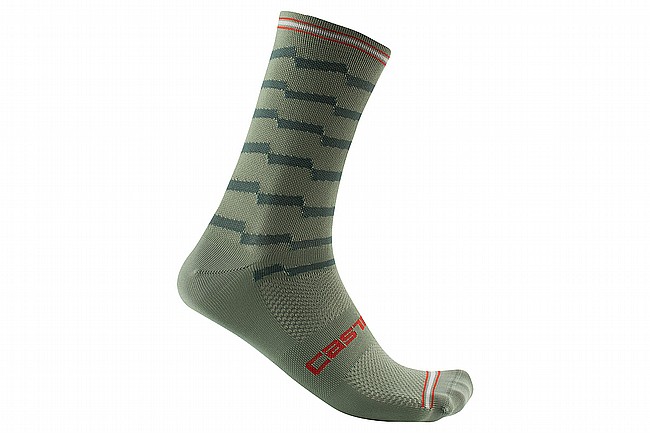 Castelli Mens Unlimited 18 Sock Defender Green