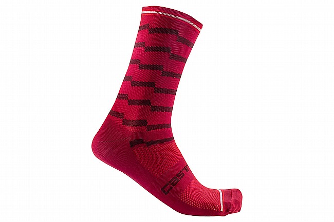 Castelli Mens Unlimited 18 Sock Dark Red/Bordeaux