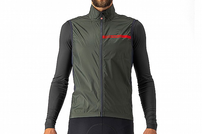 Castelli Mens Squadra Stretch Vest Military Green/Dark Gray