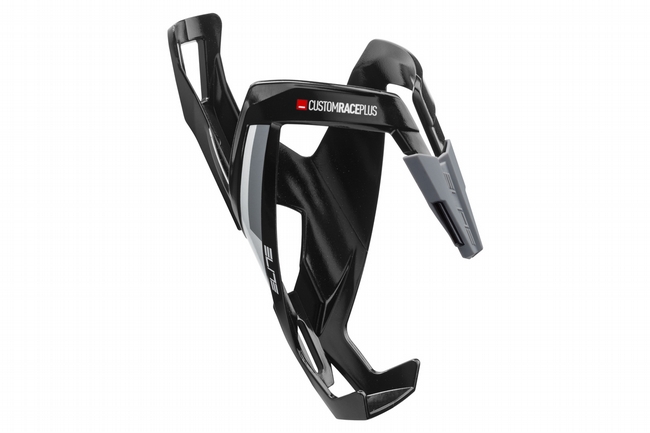 Elite Custom Race Plus Bottle Cage Glossy Black/White Graphic