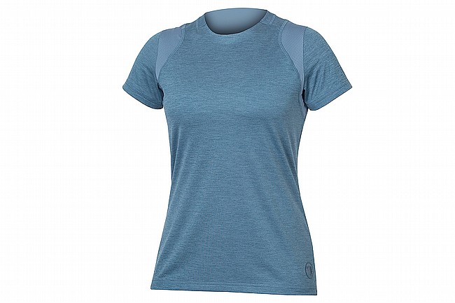 Endura Womens SingleTrack Short Sleeve Jersey Blue Steel