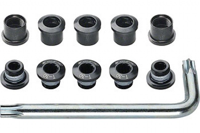 FSA Torx T-30 Alloy Double Chainring Nut/Bolt Set  FSA Torx T-30 Alloy Double Chainring Nut/Bolt Set 
