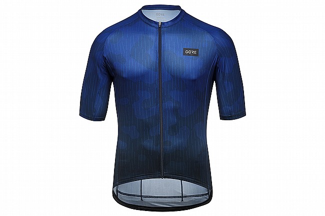 Gore Wear Mens Gore Rain Camo Jersey Orbit Blue