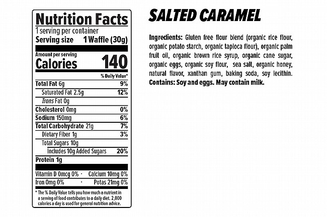 Honey Stinger Gluten Free Organic Waffles (12 Count) Salted Caramel 