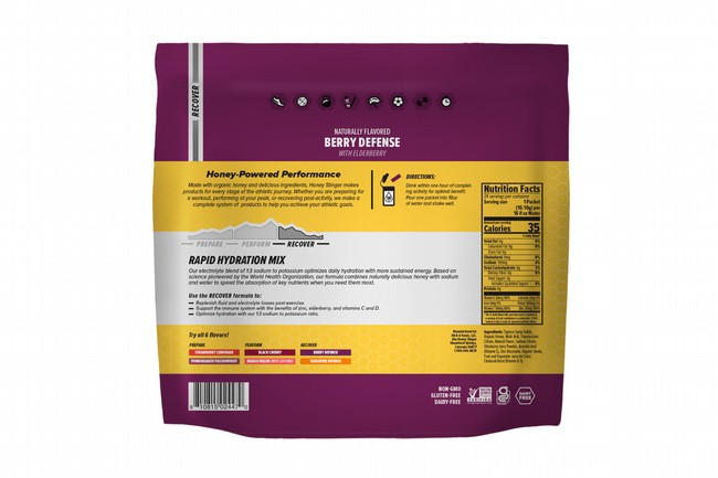 Honey Stinger Rapid Hydration (24 Servings)  Perform - Mango Melon w/ Caffeine 