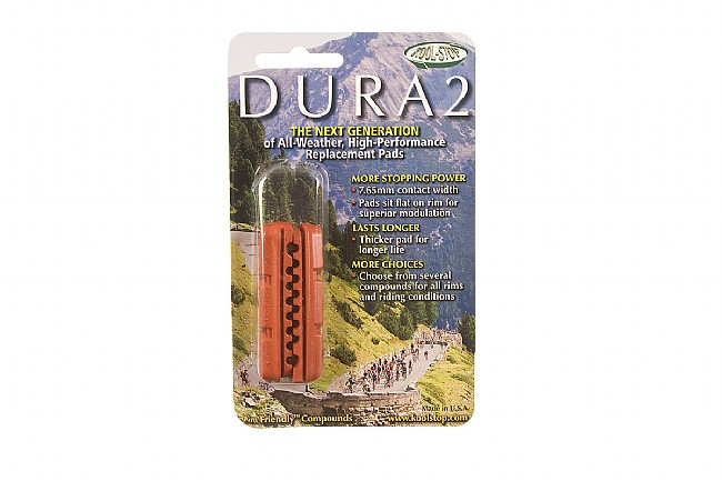 Kool Stop Dura 2 Shimano-Type Brake Inserts Salmon - Wet Conditions