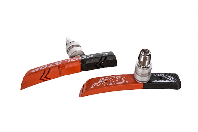 Kool Stop Threaded MTB Brake Pads Mixed Condition (Salmon/Black)