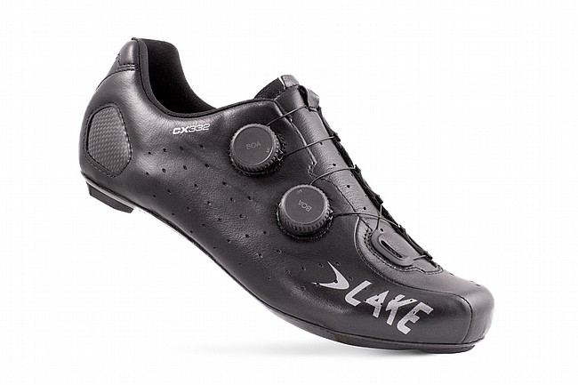 Lake CX332-X Wide Road Shoe Black / Silver