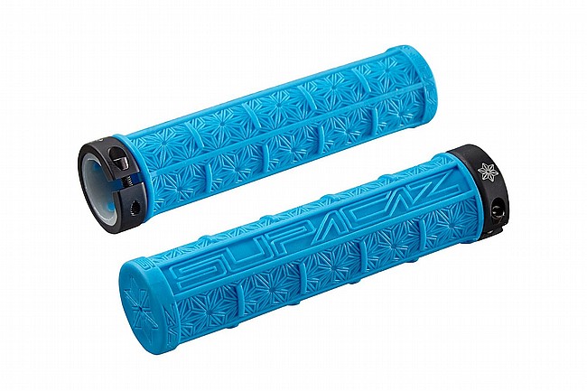 Supacaz Grizips Lock-On Grips Neon Blue