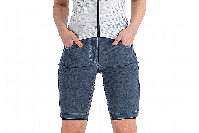 Sportful Womens Indigo Giara Overshort Blue Denim Delave