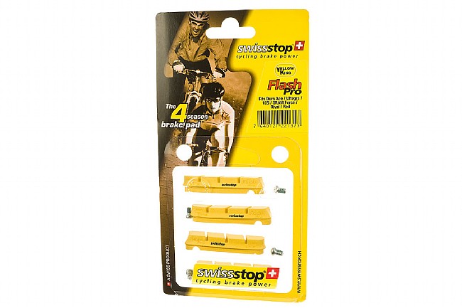 SwissStop FlashPro Shimano Brake Pads - Yellow Carbon SwissStop FlashPro Shimano Brake Pads - Yellow (Carbon)